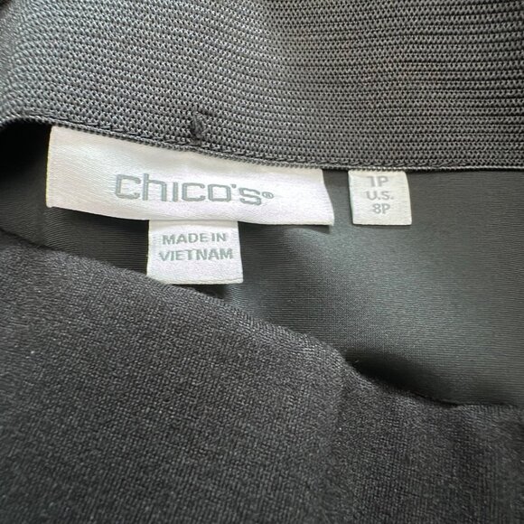 Chico's Pants Size 1 P Petite 8P Medium Black Juliet Slimming Women Dress Pants - Picture 5 of 14